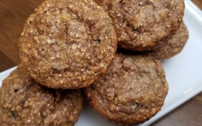 Flourless Zucchini Banana Muffins