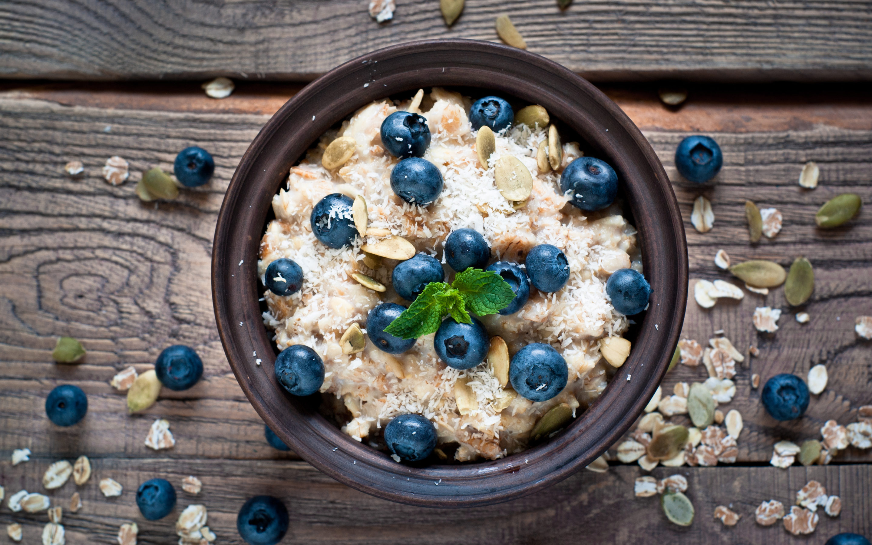 Bowl of Blueberry Coconut Oatmeal