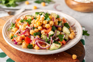 Chickpea Salad on a plate