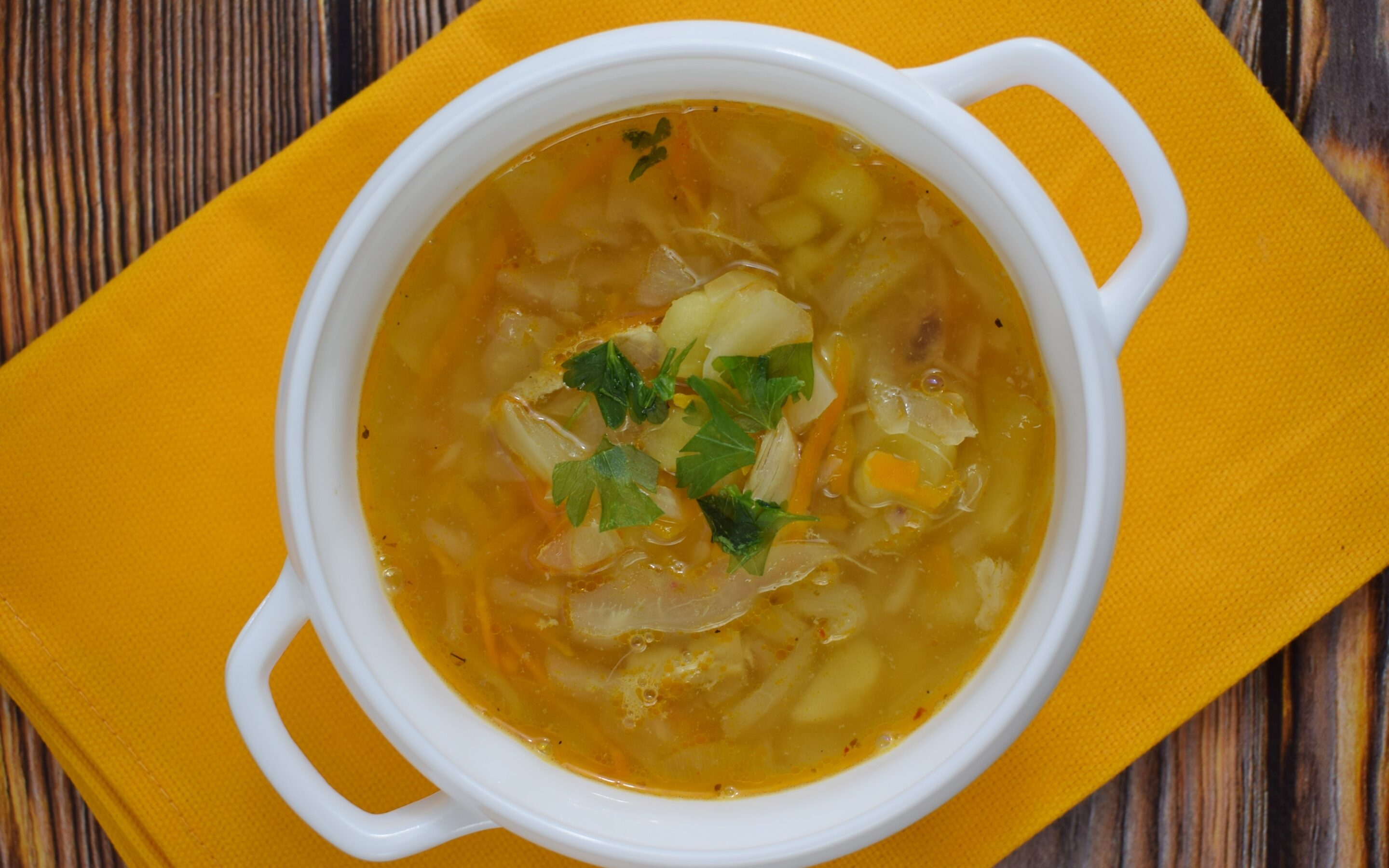 Bowl of Cabbage Vegetable Soup